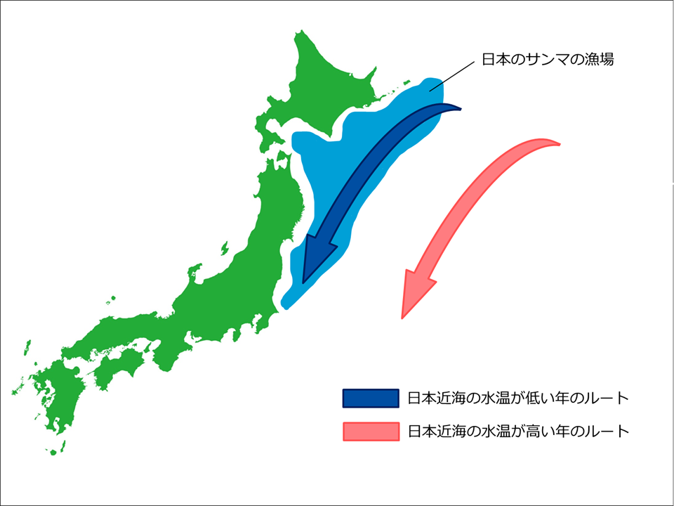 近年のサンマ不漁の原因は温暖化に伴う海水温上昇と外国船なのか